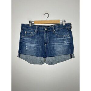 AG Adriano Goldschmied The Hailey Ex-Boyfriend Roll Up Denim Shorts Women's 31